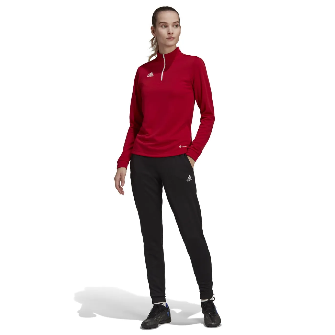 adidas Entrada 22 Trainingspak Dames Rood Zwart Wit
