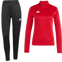 adidas Entrada 26 Trainingspak 1/4-Zip Dames Rood Zwart