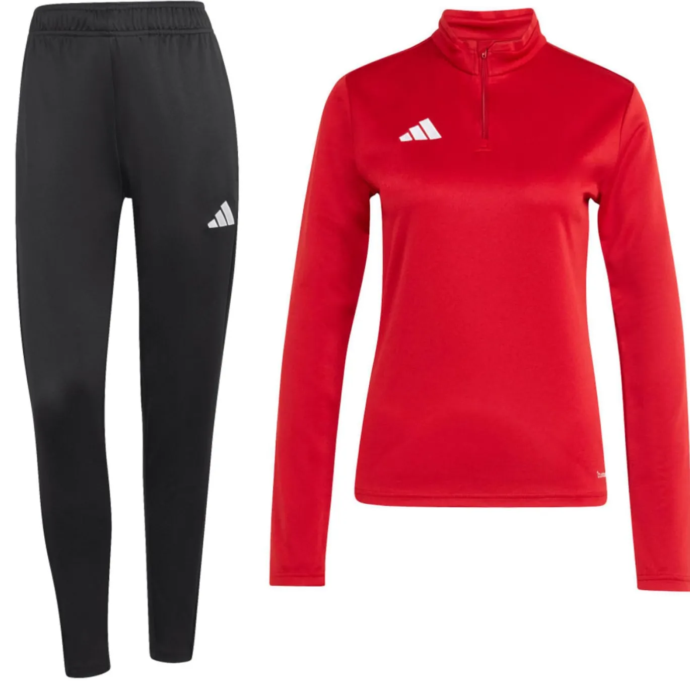 adidas Entrada 26 Trainingspak 1/4-Zip Dames Rood Zwart