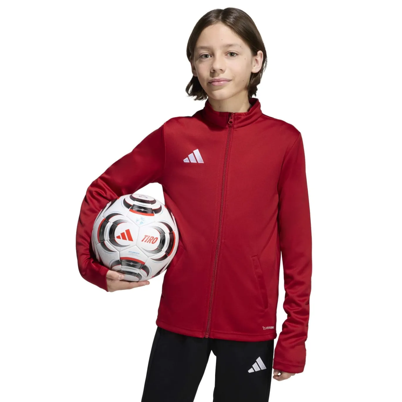 adidas Entrada 26 Trainingspak Full-Zip Kids Rood Zwart