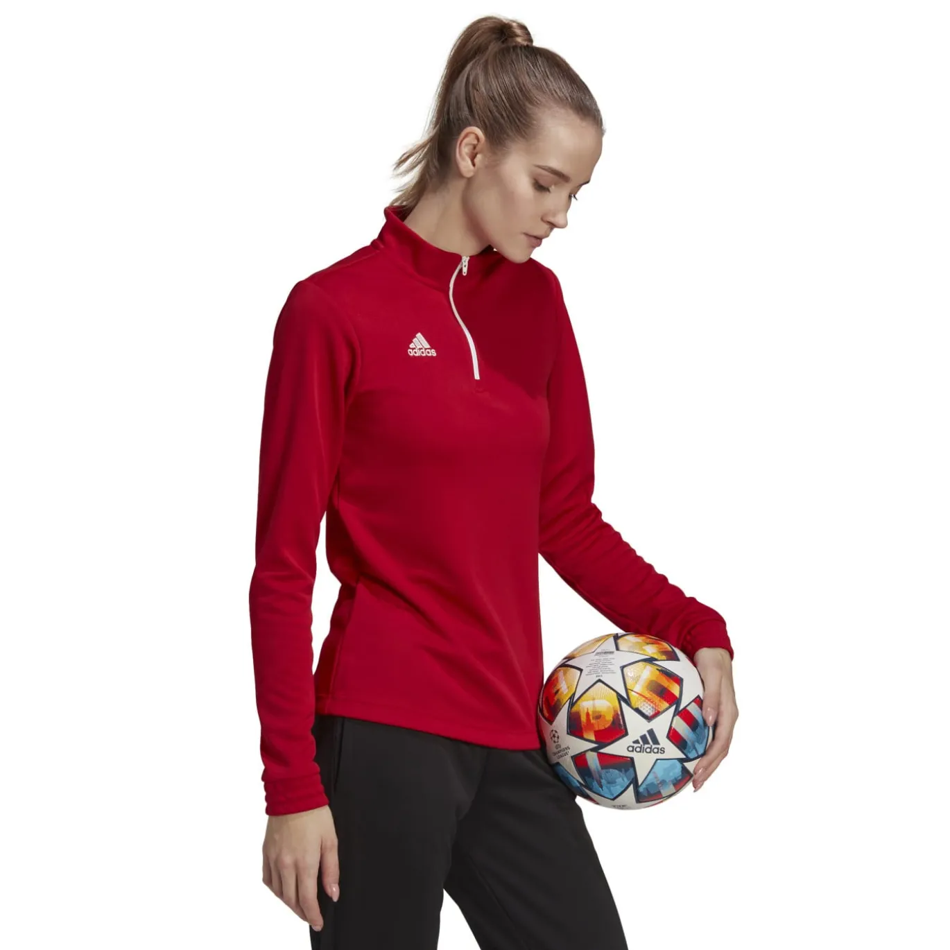 adidas Entrada 22 Trainingstrui 1/4-Zip Dames Rood Wit
