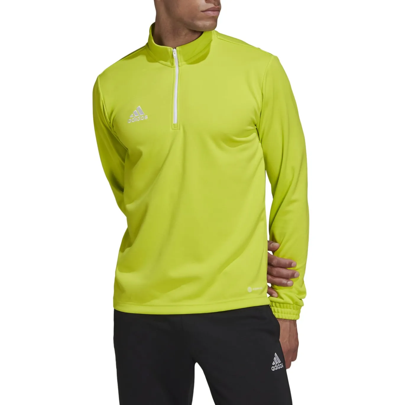 adidas Entrada 22 Trainingstrui 1/4-Zip Lichtgroen Wit