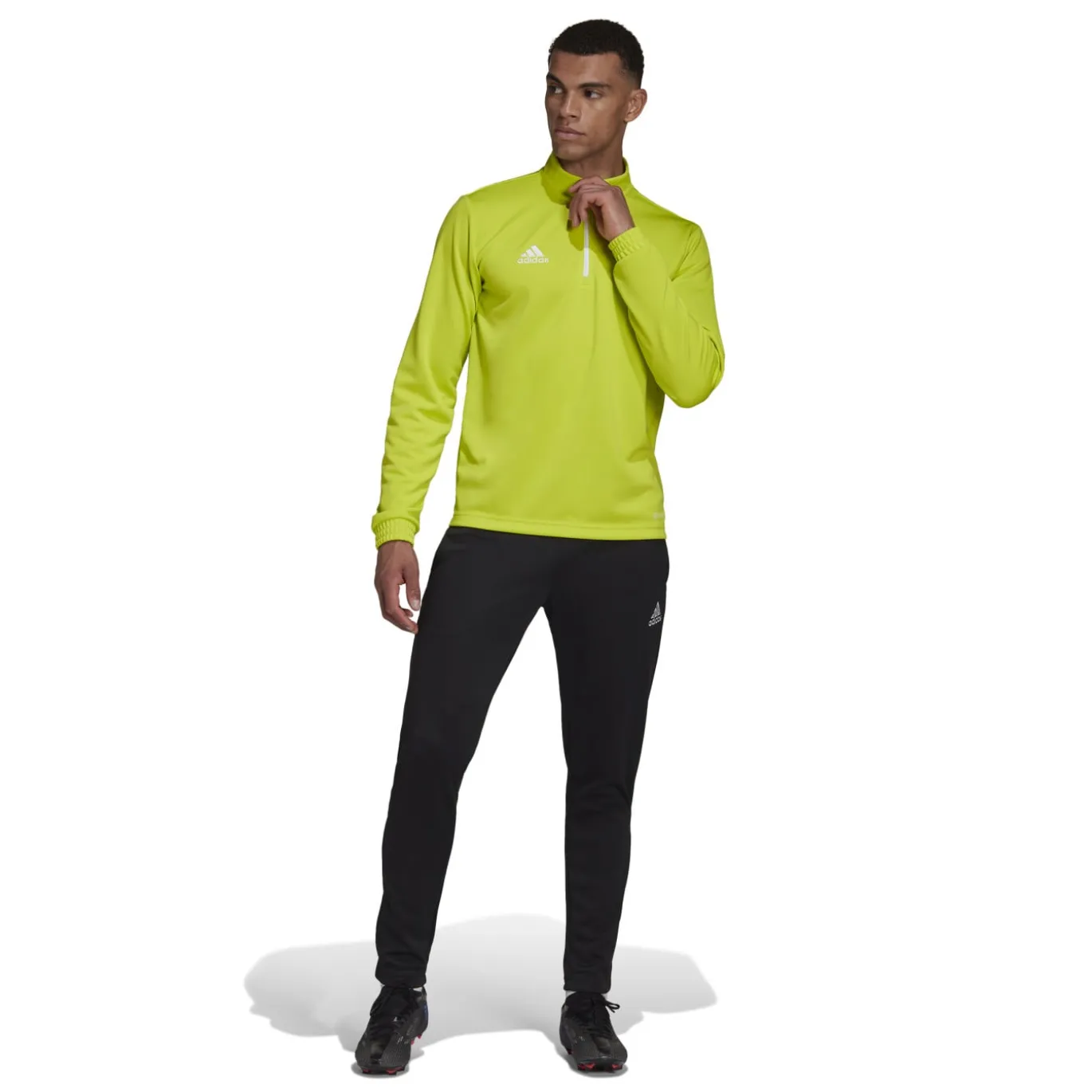 adidas Entrada 22 Trainingstrui 1/4-Zip Lichtgroen Wit