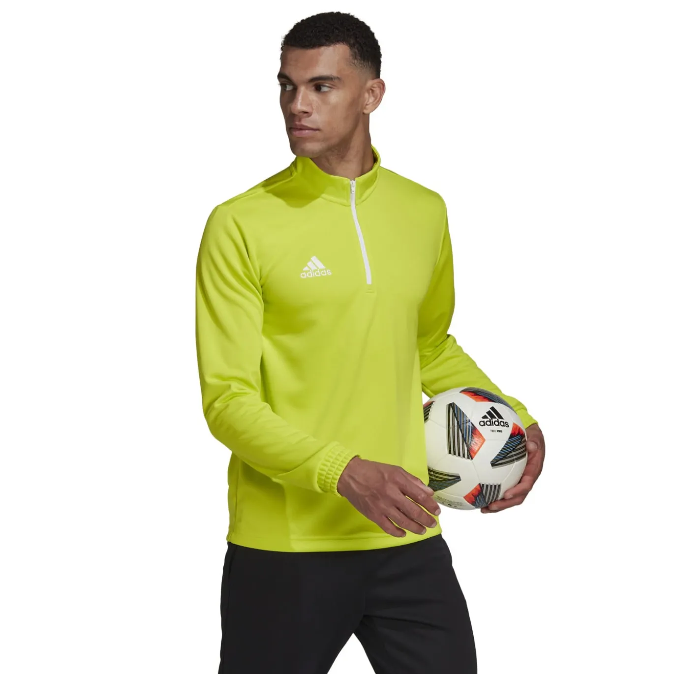 adidas Entrada 22 Trainingstrui 1/4-Zip Lichtgroen Wit