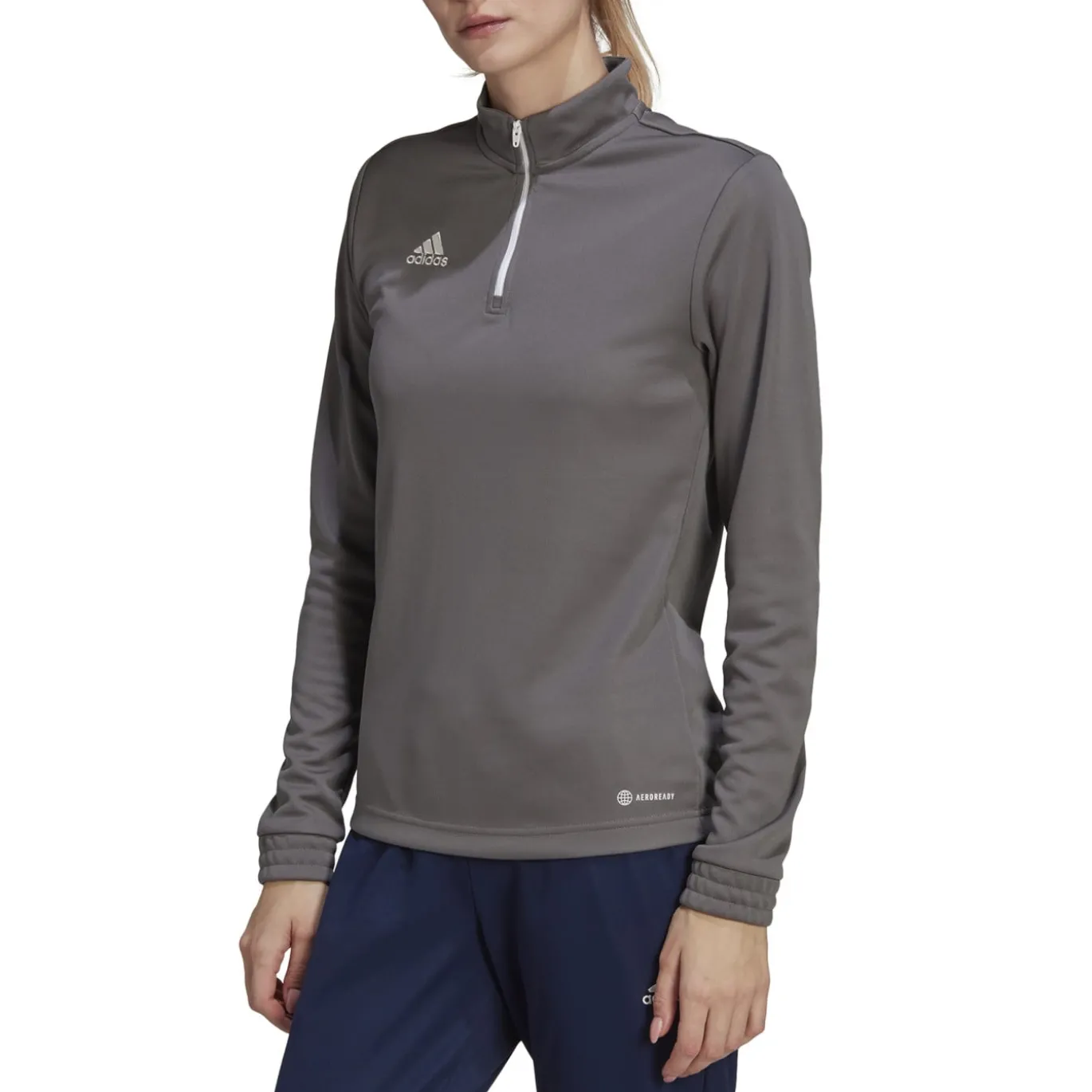adidas Entrada 22 Trainingstrui 1/4-Zip Dames Grijs Wit