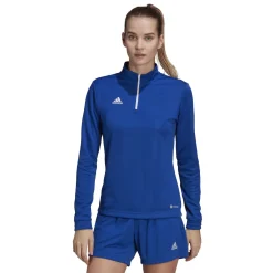 adidas Entrada 22 Trainingstrui 1/4-Zip Dames Blauw Wit