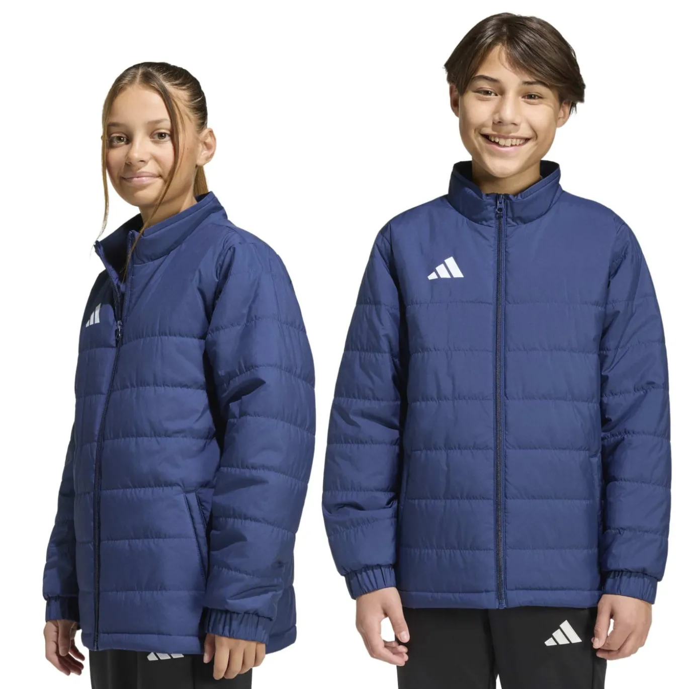 adidas Entrada 26 Tussenjas Kids Donkerblauw Wit