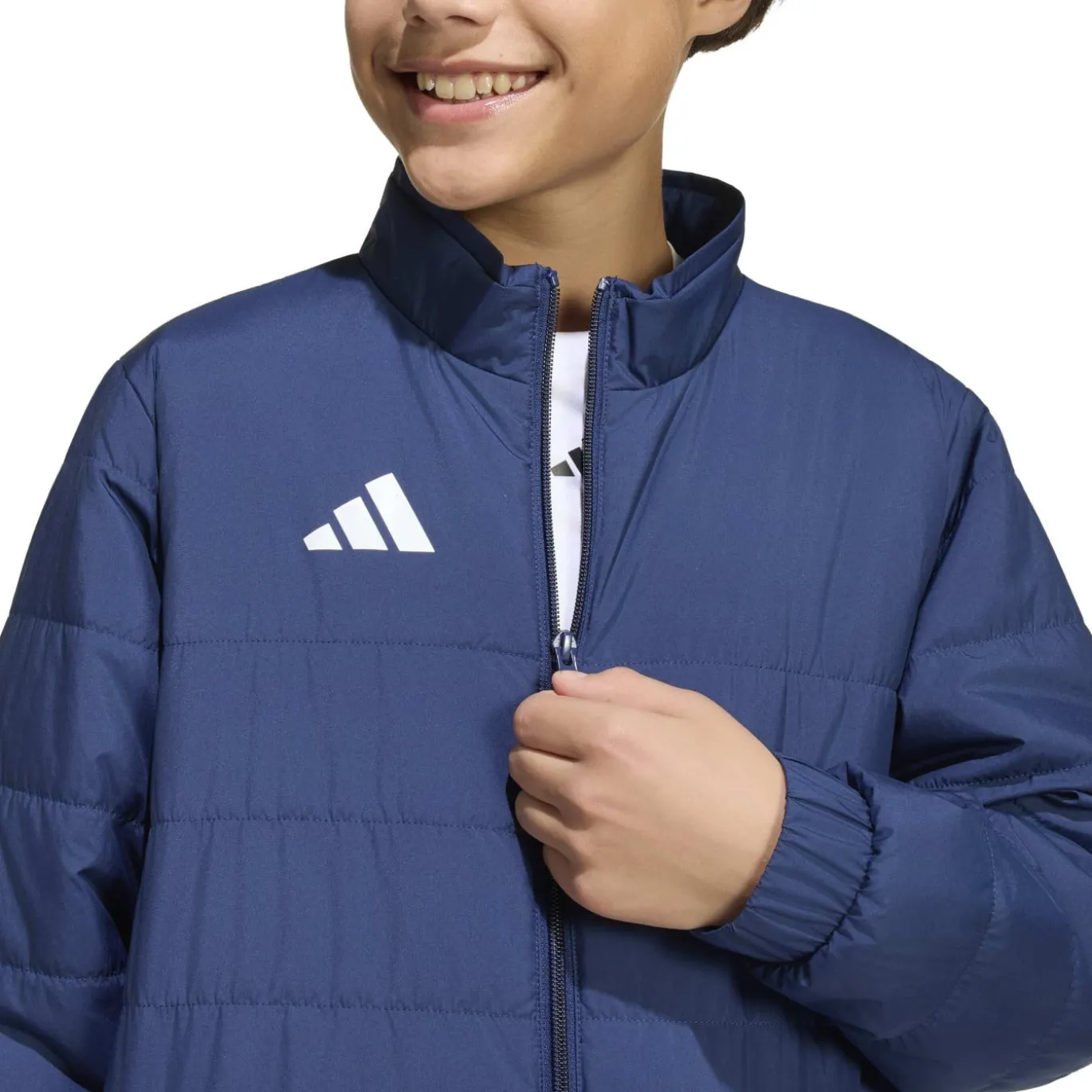 adidas Entrada 26 Tussenjas Kids Donkerblauw Wit