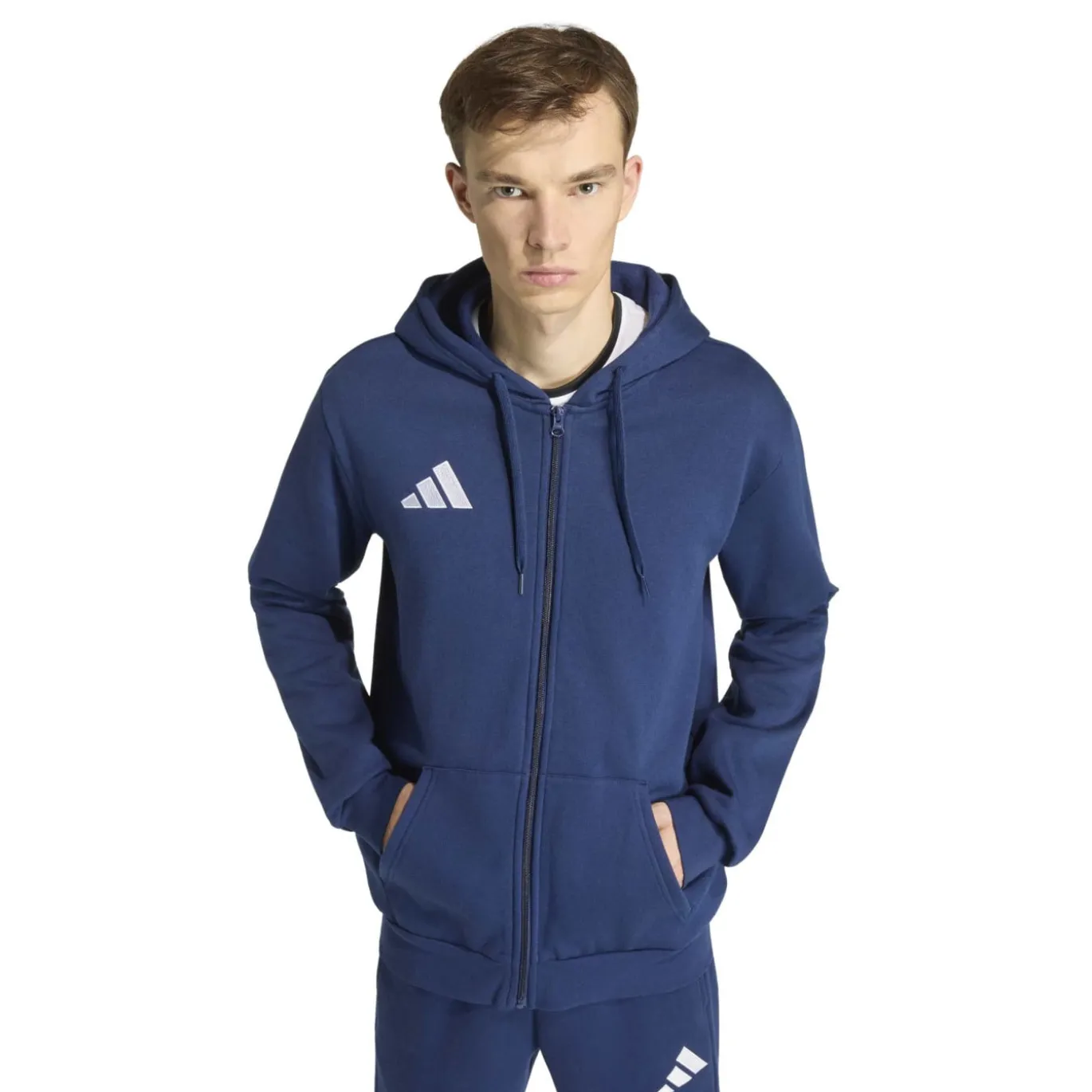 adidas Entrada 26 Vest Donkerblauw Wit