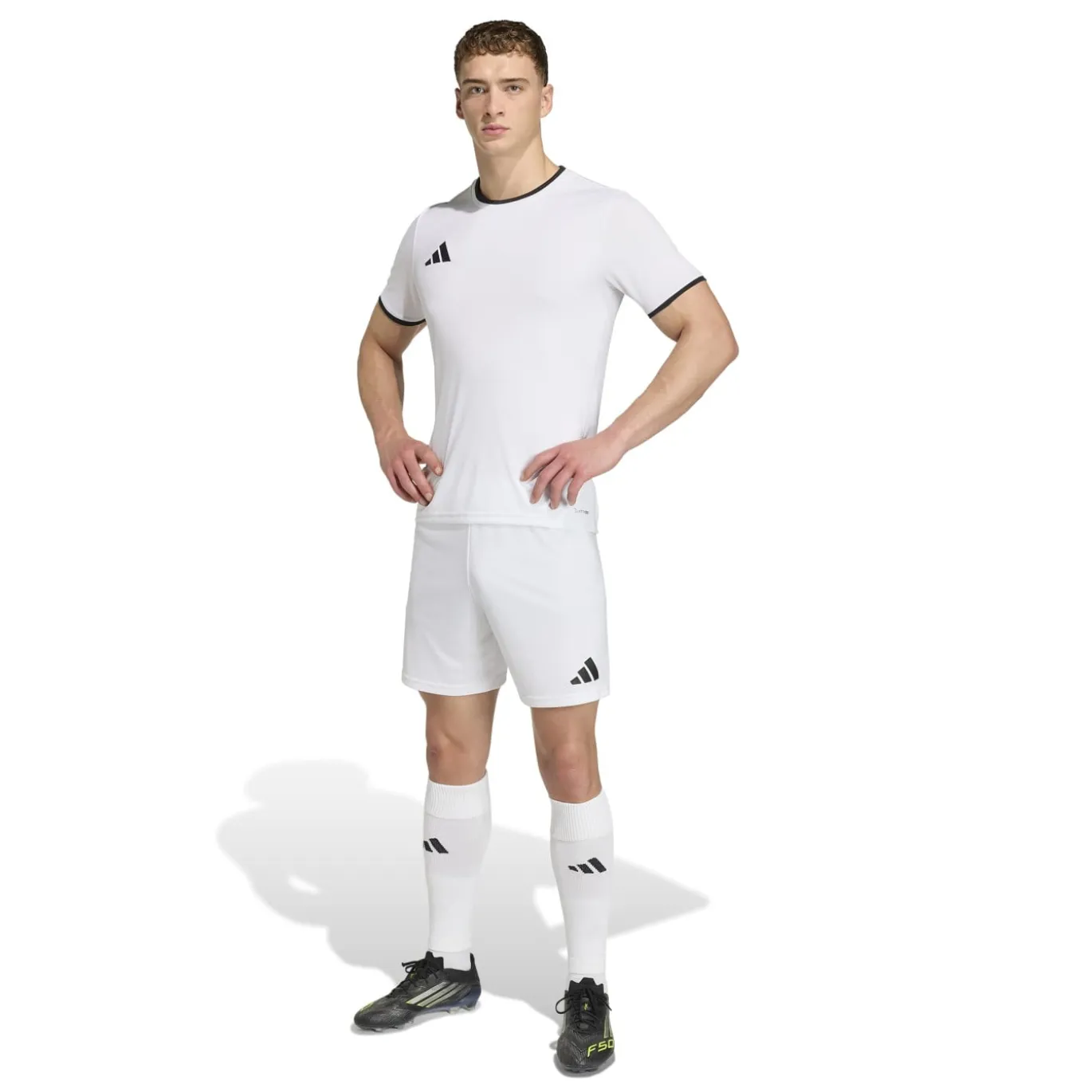 adidas Entrada 26 Voetbalbroekje Wit Zwart