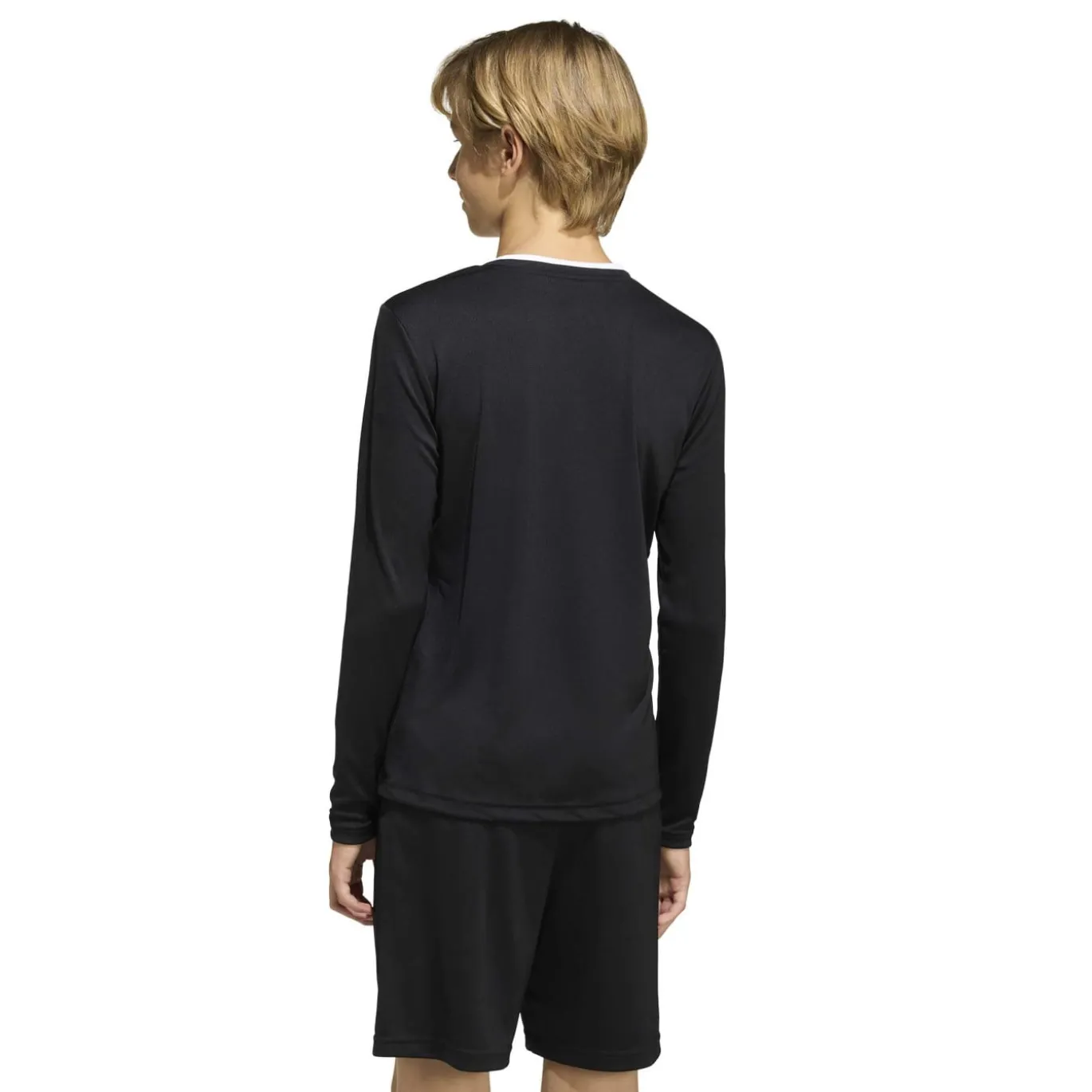 adidas Entrada 26 Voetbalshirt Lange Mouwen Kids Zwart Wit