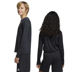adidas Entrada 26 Voetbalshirt Lange Mouwen Kids Zwart Wit