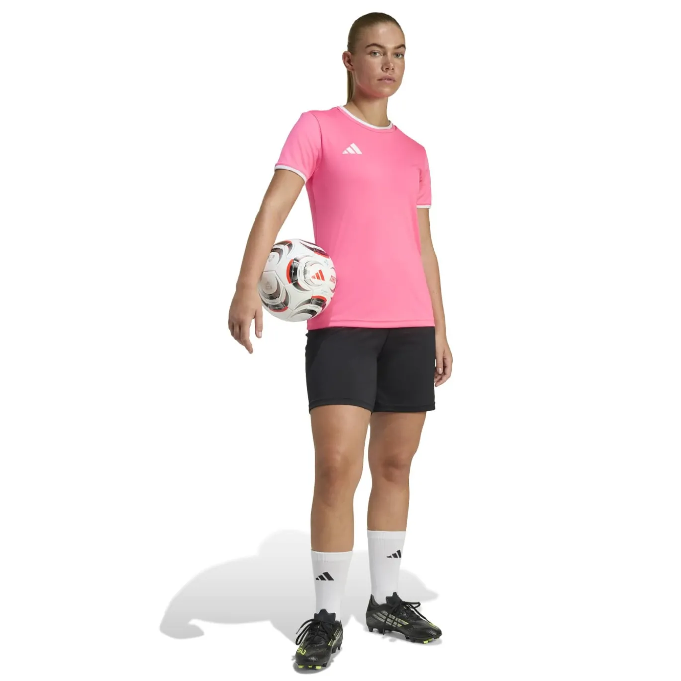 adidas Entrada 26 Voetbalshirt Dames Lichtroze Wit