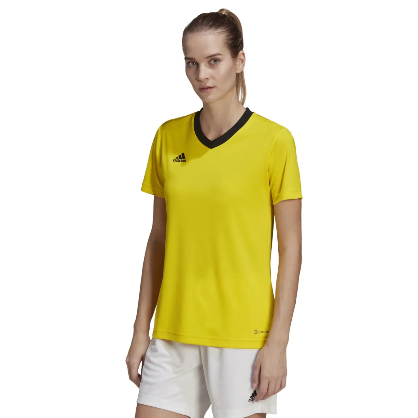 adidas Entrada 22 Voetbalshirt Dames Geel Zwart