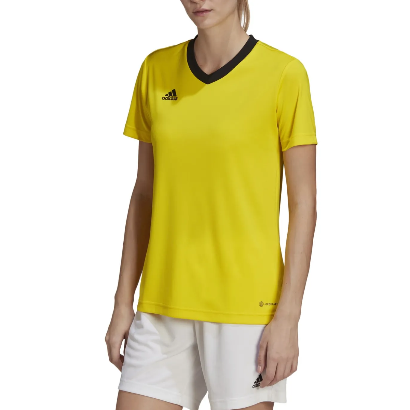 adidas Entrada 22 Voetbalshirt Dames Geel Zwart