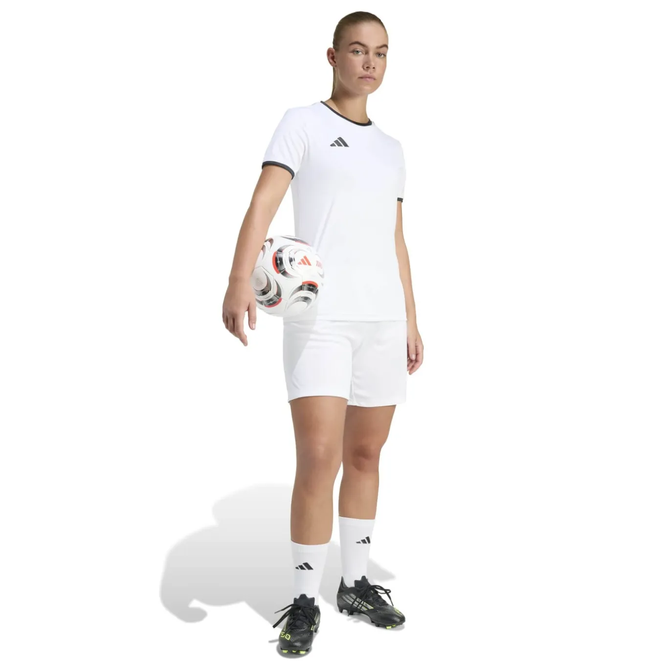 adidas Entrada 26 Voetbalshirt Dames Wit Zwart