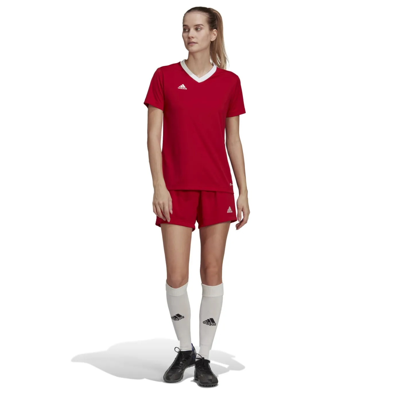 adidas Entrada 22 Voetbalshirt Dames Rood Wit