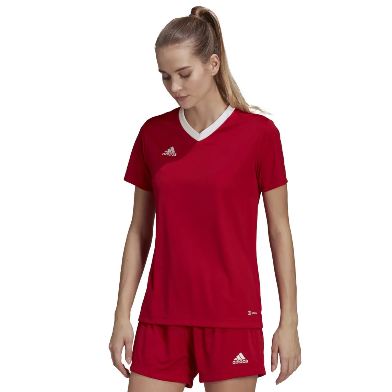 adidas Entrada 22 Voetbalshirt Dames Rood Wit