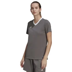 adidas Entrada 22 Voetbalshirt Dames Grijs Wit