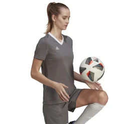 adidas Entrada 22 Voetbalshirt Dames Grijs Wit