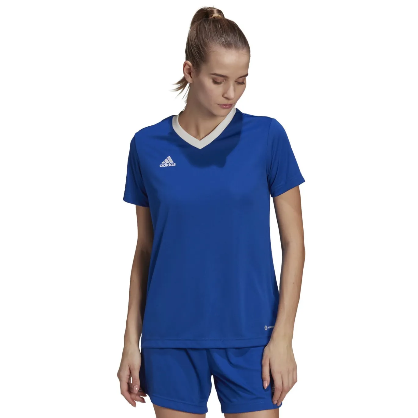 adidas Entrada 22 Voetbalshirt Dames Blauw Wit