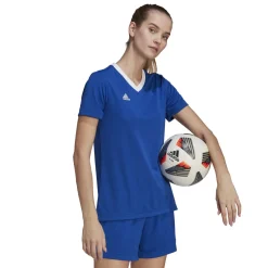 adidas Entrada 22 Voetbalshirt Dames Blauw Wit