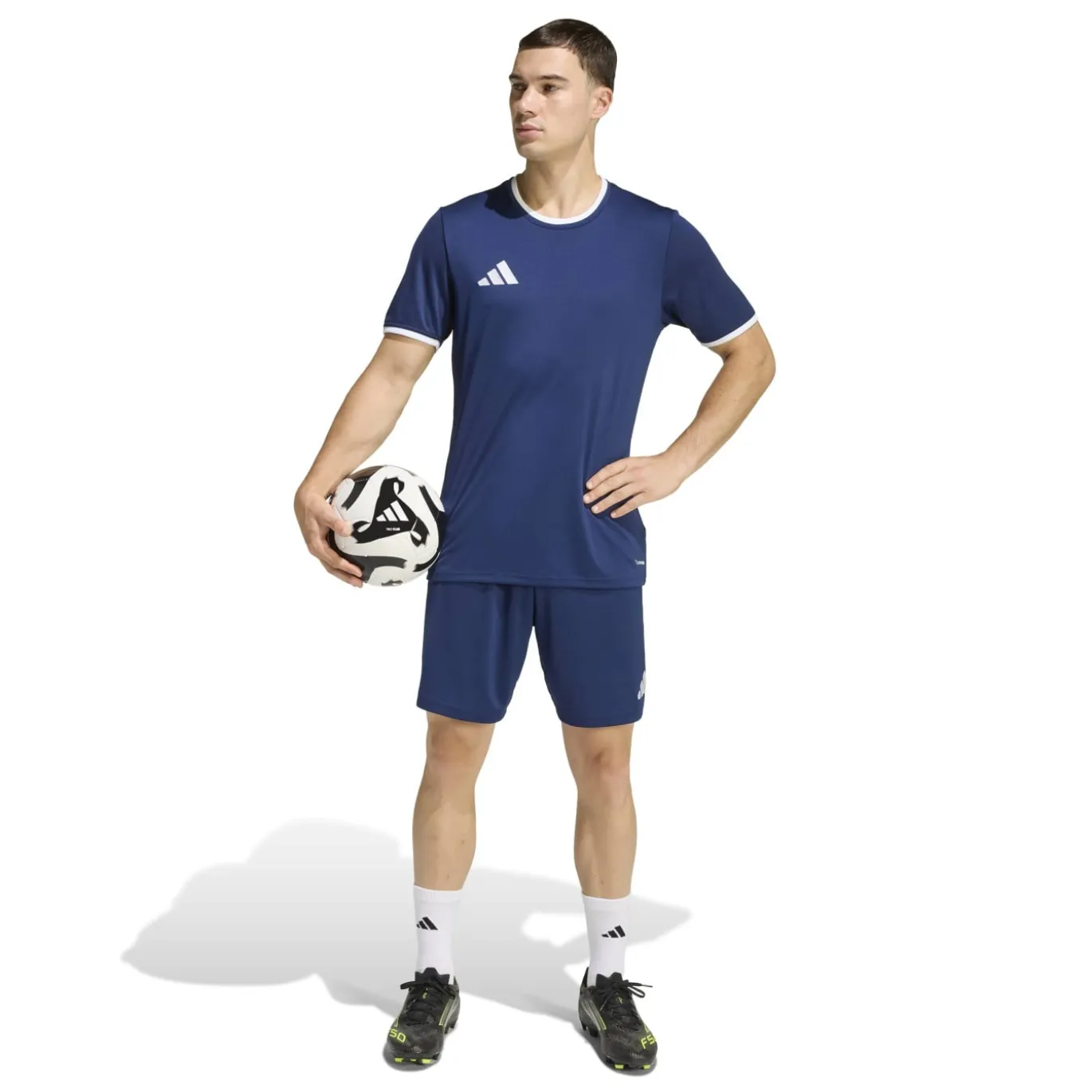 adidas Entrada 26 Voetbalshirt Donkerblauw Wit