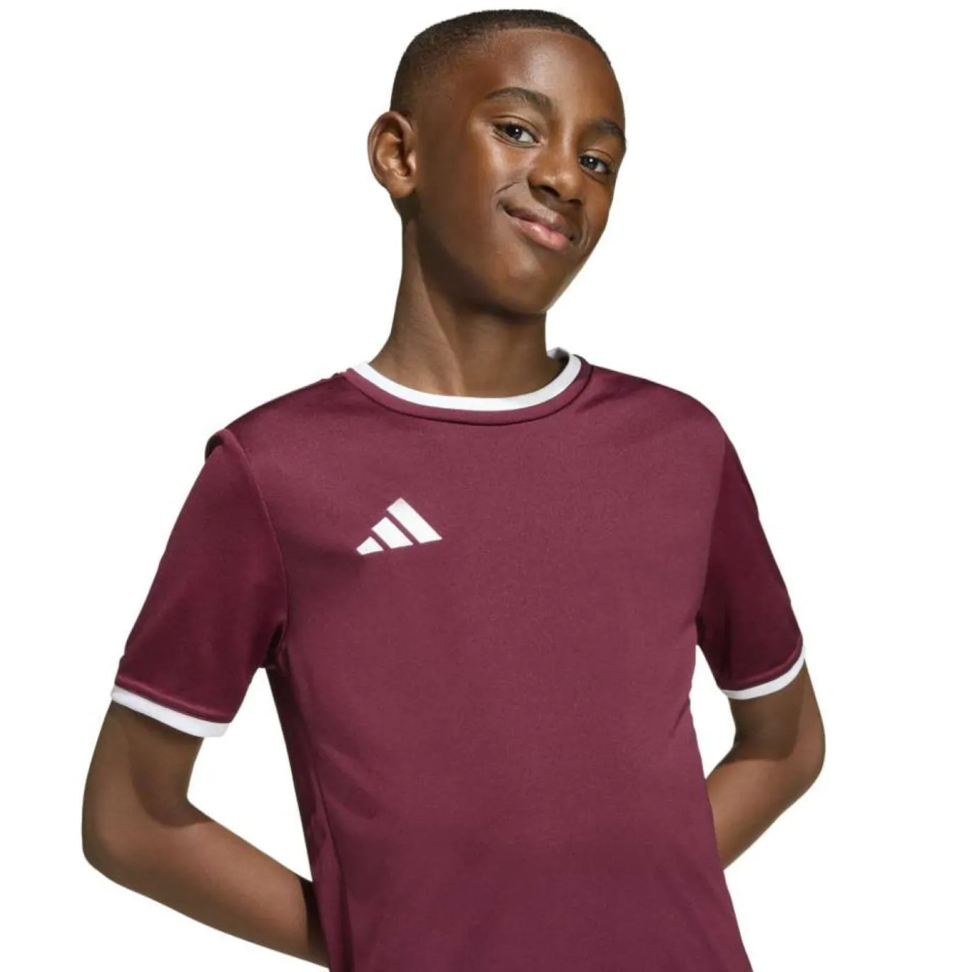 adidas Entrada 26 Voetbalshirt Kids Donkerrood Wit