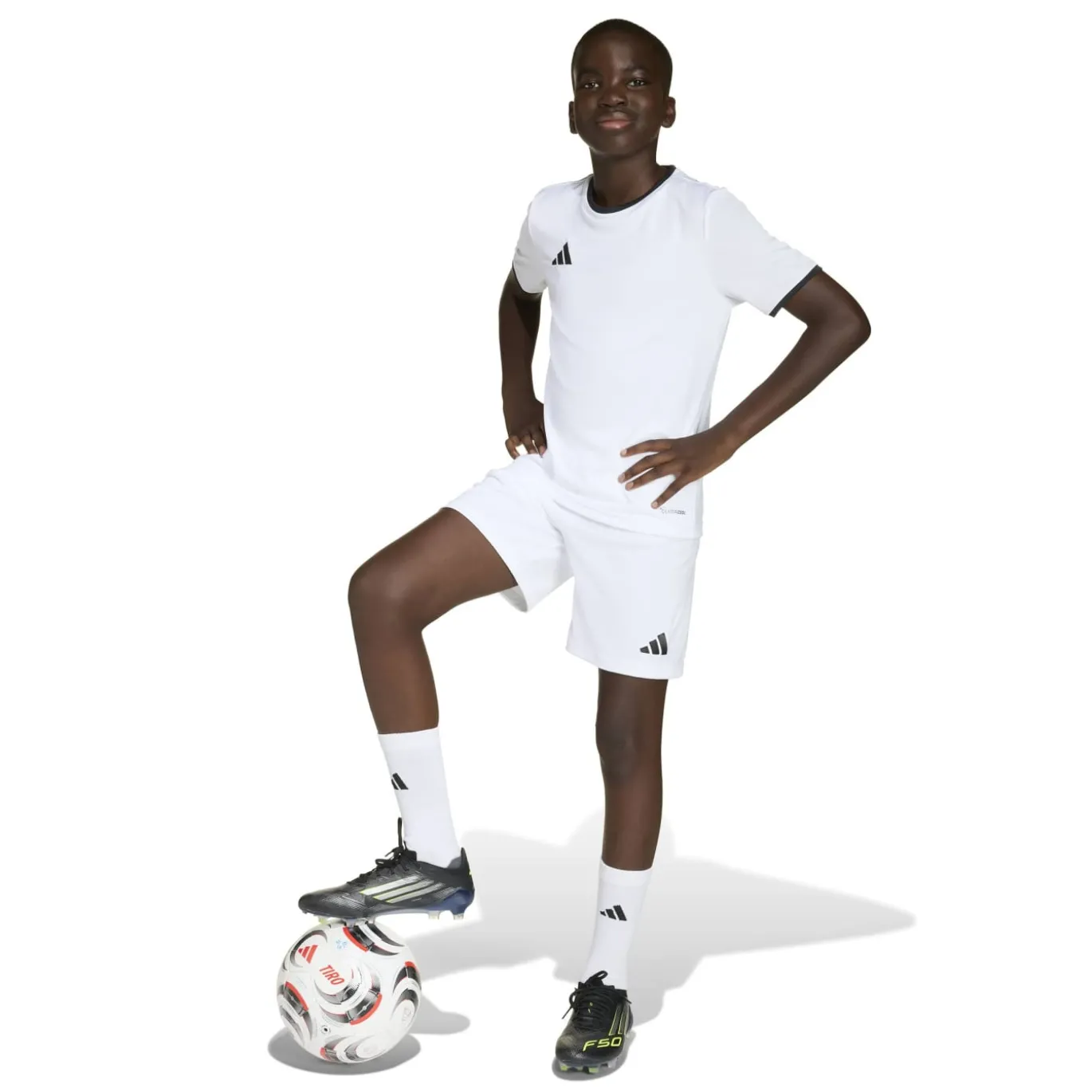 adidas Entrada 26 Voetbaltenue Kids Wit Zwart