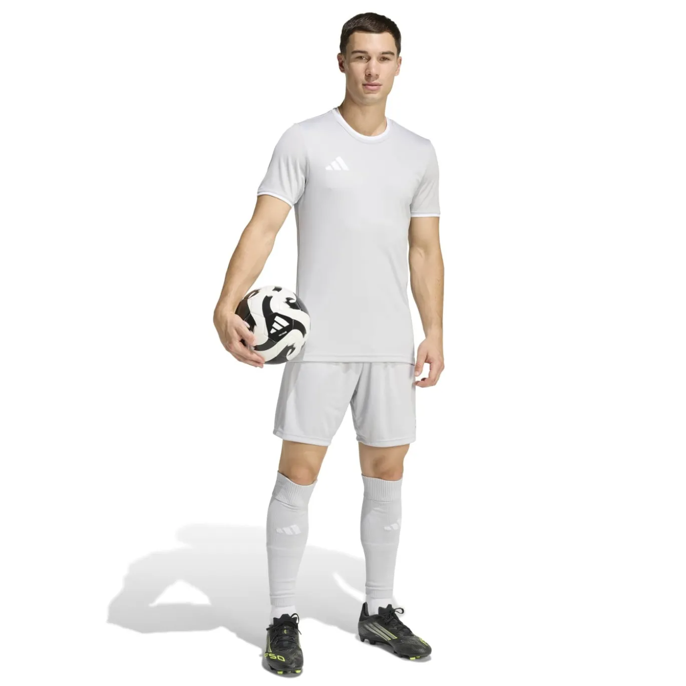 adidas Entrada 26 Voetbaltenue Grijs Wit