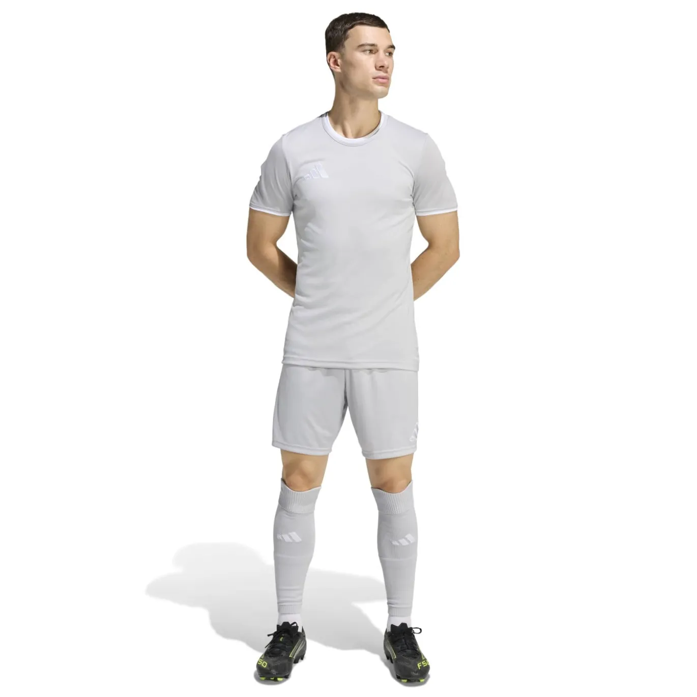 adidas Entrada 26 Voetbaltenue Grijs Wit