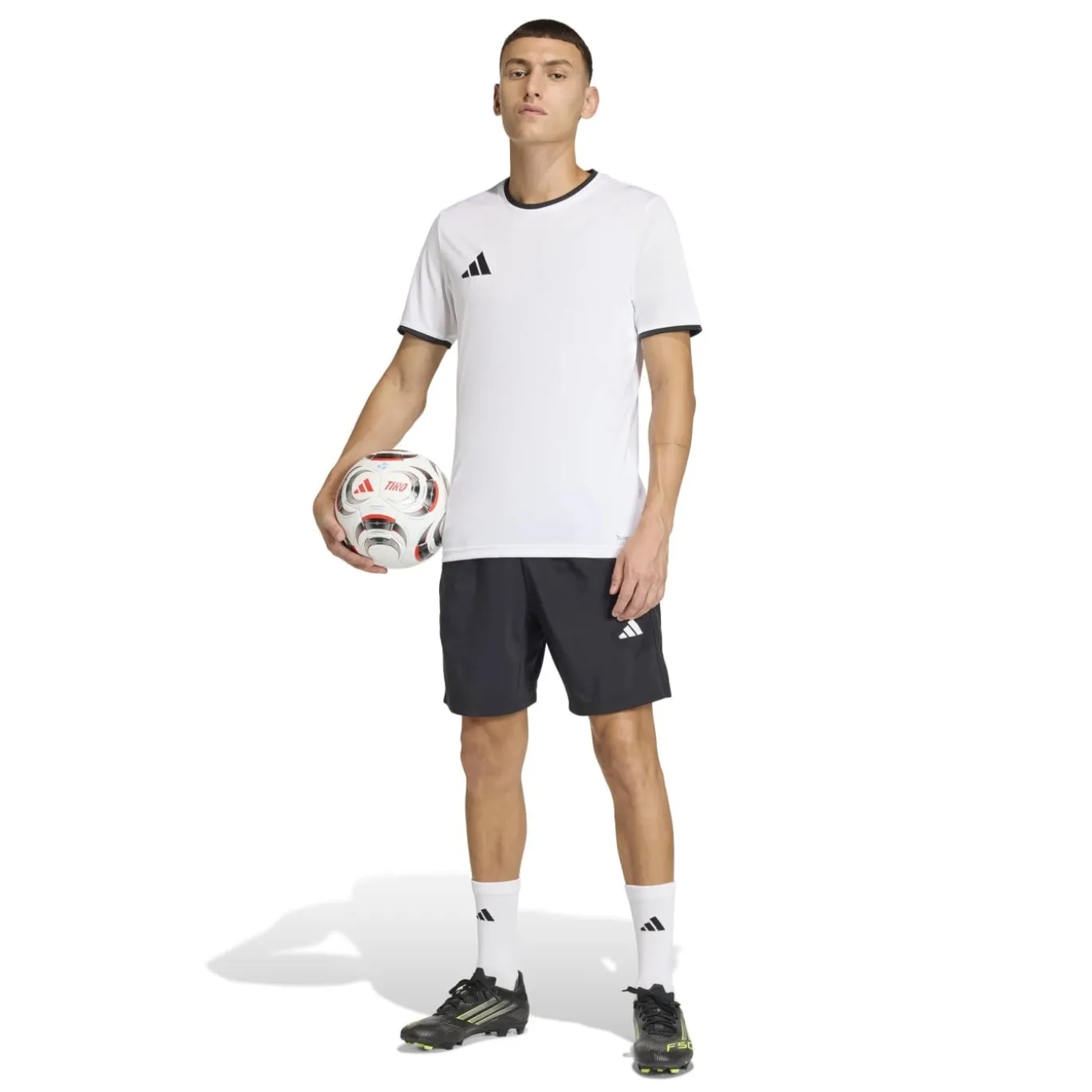 adidas Entrada 26 Voetbaltenue Wit Zwart