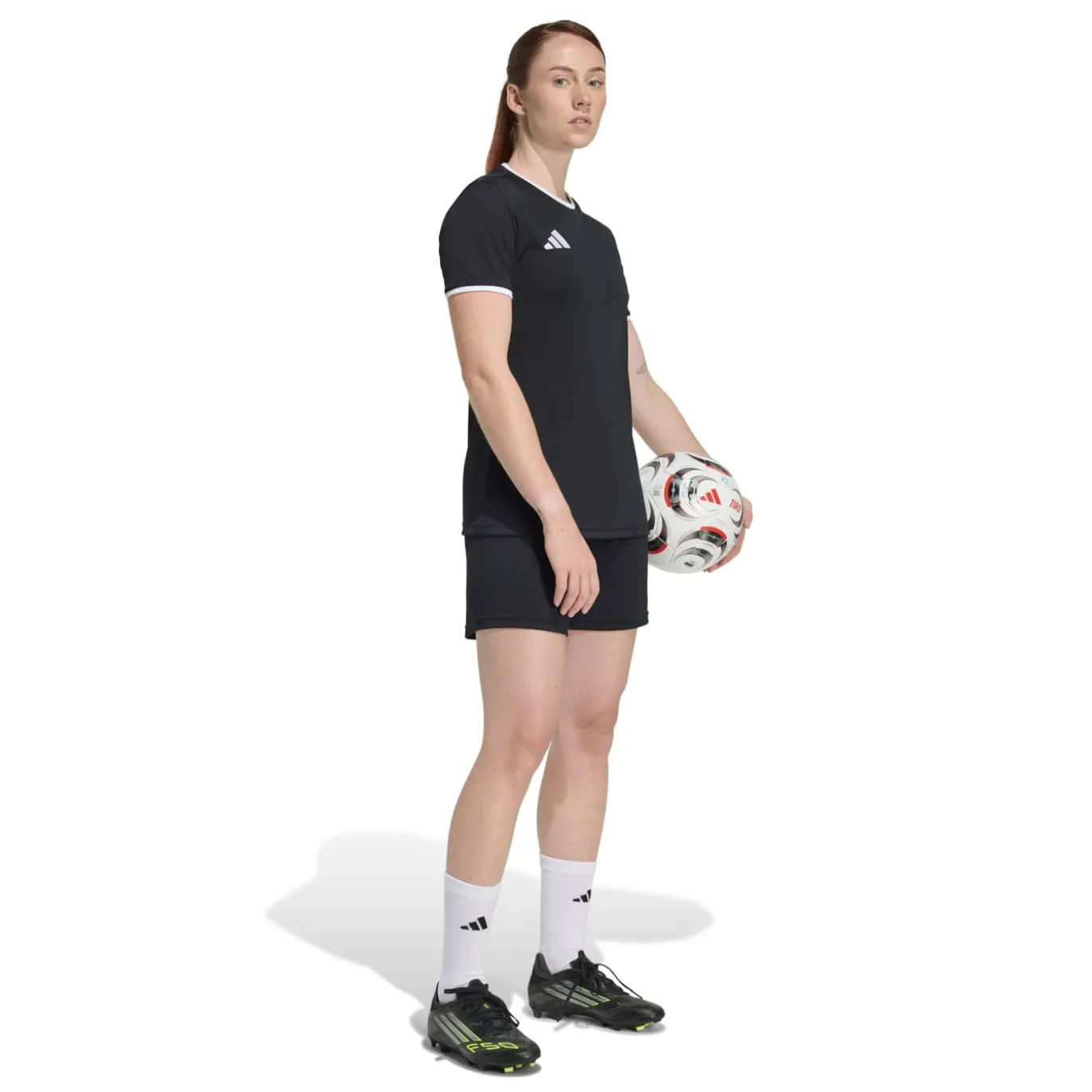 adidas Entrada 26 Voetbaltenue Dames Zwart Wit