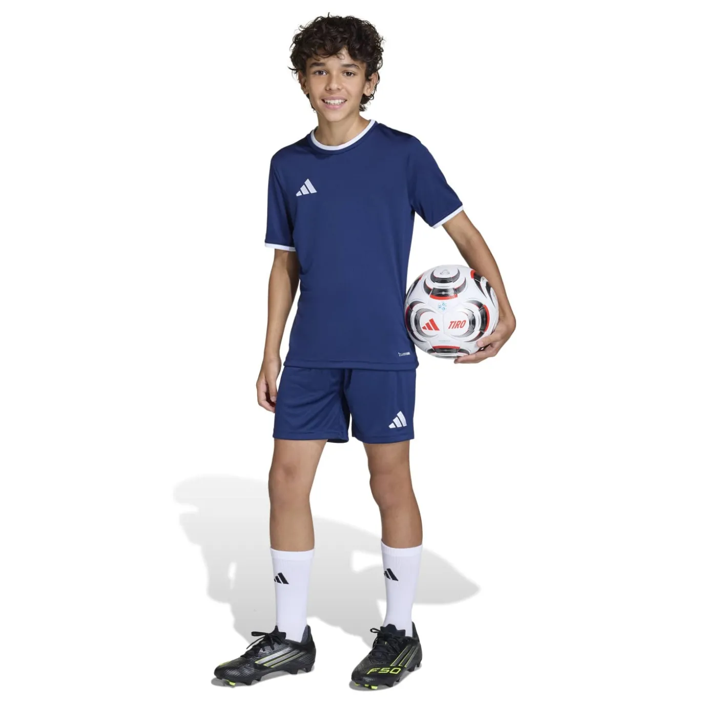adidas Entrada 26 Voetbaltenue Kids Donkerblauw Wit