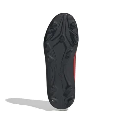 adidas F50 Club Gras / Kunstgras Voetbalschoenen (MG) Kids Zwart Rood Donkergrijs