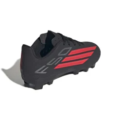 adidas F50 Club Gras / Kunstgras Voetbalschoenen (MG) Kids Zwart Rood Donkergrijs