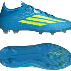 adidas F50 Elite Gras Voetbalschoenen (FG) Kids Blauw Neongeel