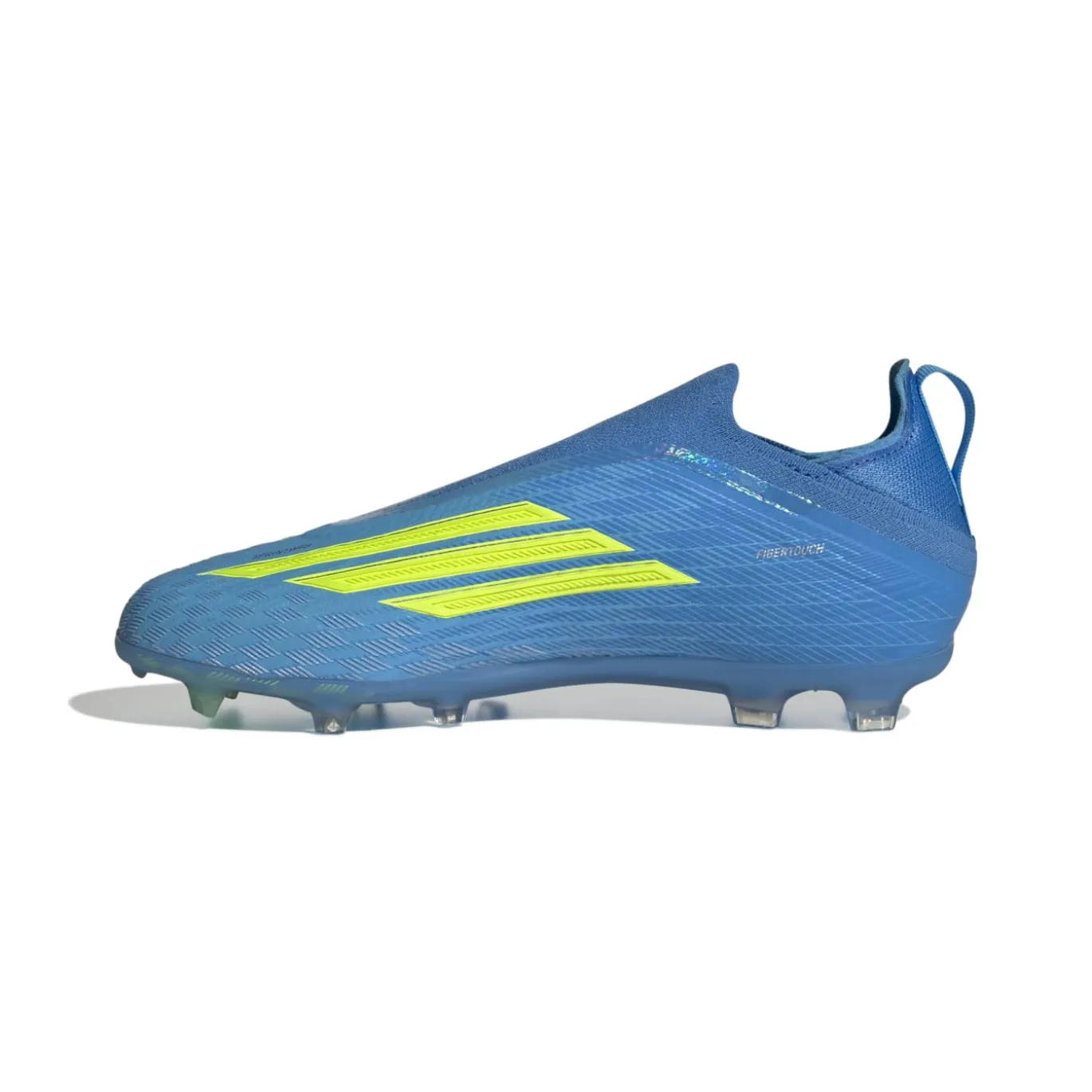 adidas F50 Elite Veterloze Gras Voetbalschoenen (FG) Kids Blauw Neongeel
