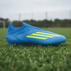 adidas F50 Elite Veterloze Gras Voetbalschoenen (FG) Blauw Neongeel