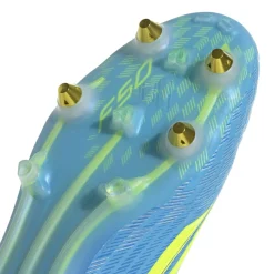 adidas F50 Elite Veterloze IJzeren-Nop Voetbalschoenen (SG) Blauw Neongeel