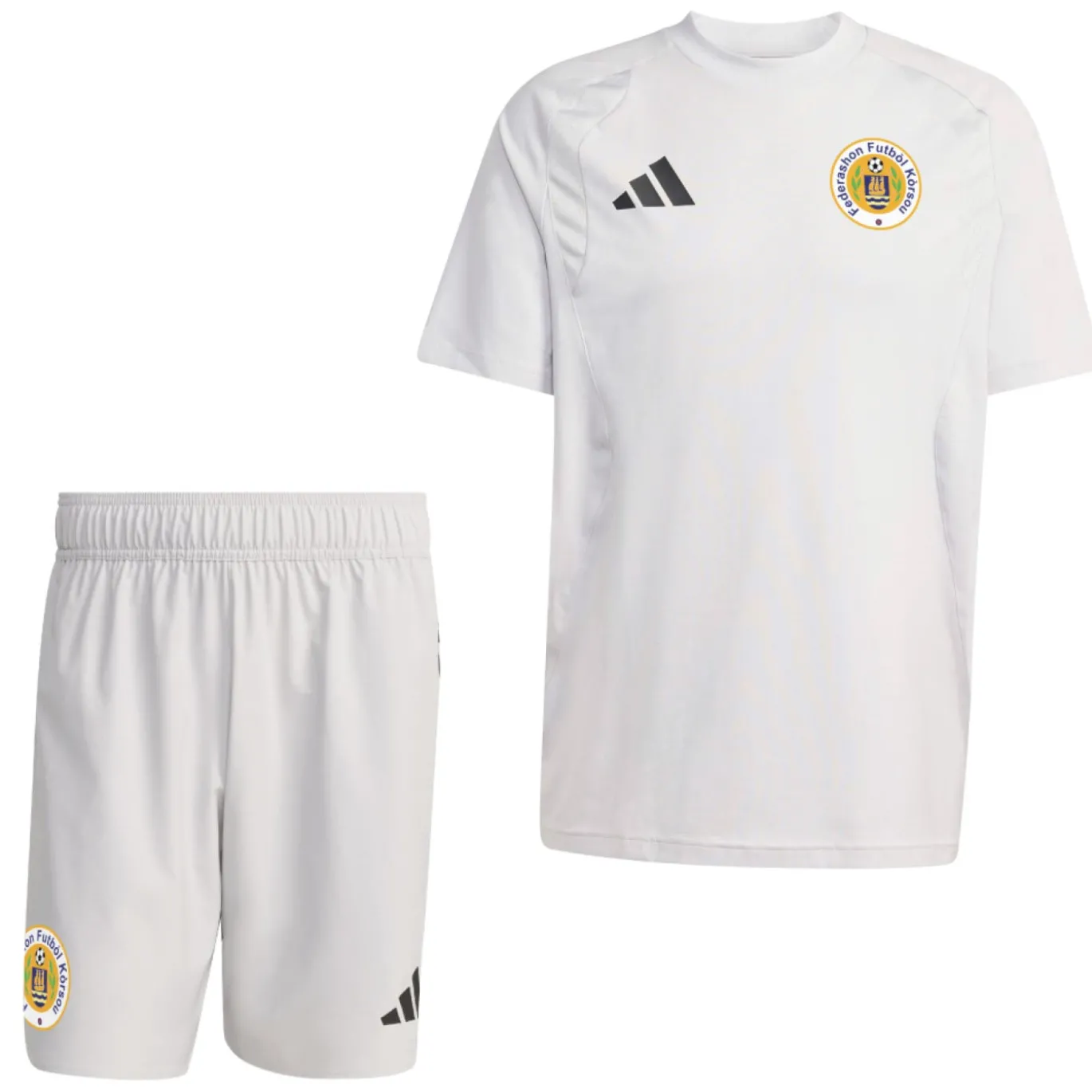 adidas FFK Curaçao Tiro Travel Trainingsset 2026-2028 Grijs
