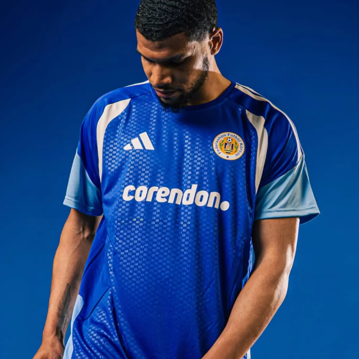adidas FFK Curacao Trainingsset 2026-2028 Sponsors Blauw Kids