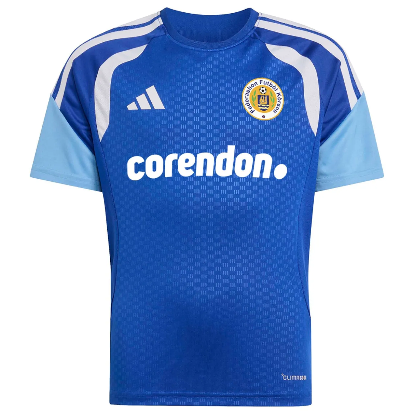 adidas FFK Curacao Trainingsset 2026-2028 Sponsors Blauw Kids