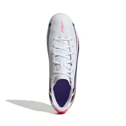 adidas F50 Hyperfast Club Gras / Kunstgras Voetbalschoenen (MG) Wit Paars Roze