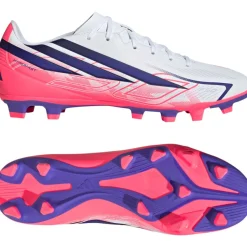 adidas F50 Hyperfast Club Gras / Kunstgras Voetbalschoenen (MG) Wit Paars Roze