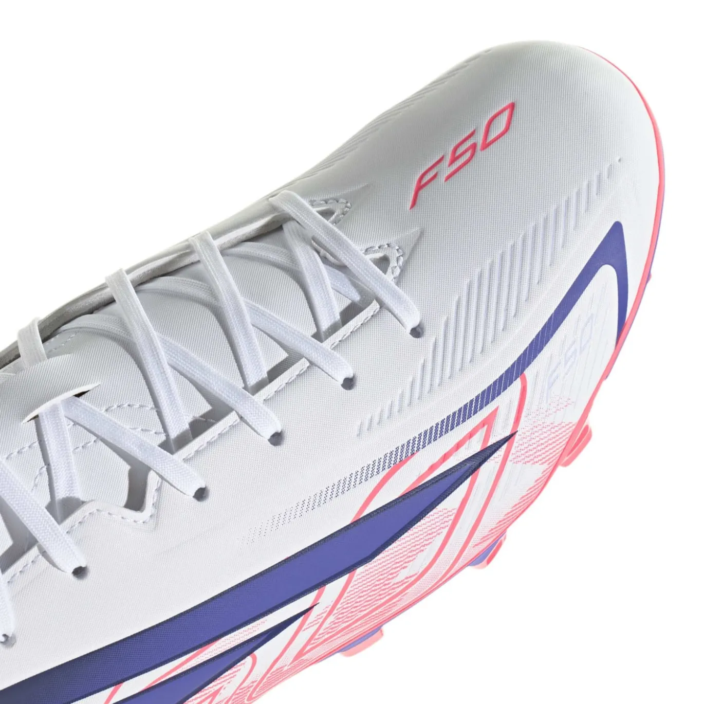 adidas F50 Hyperfast Club Gras / Kunstgras Voetbalschoenen (MG) Wit Paars Roze