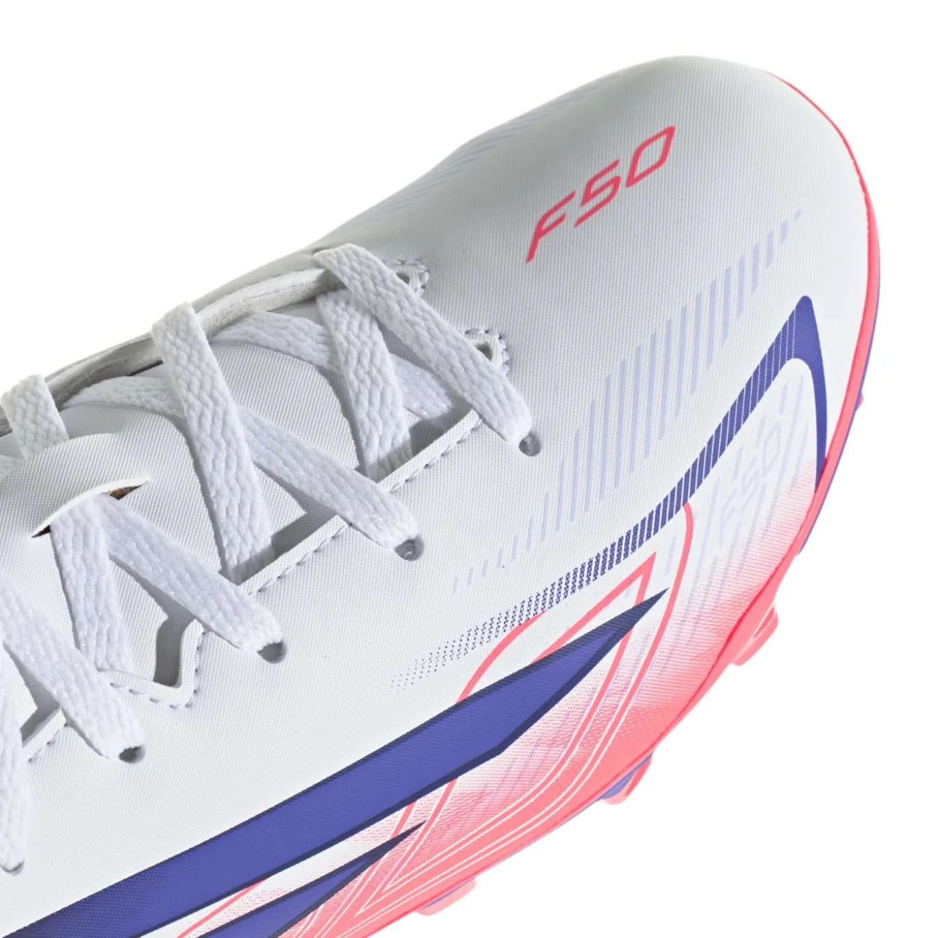 adidas F50 Hyperfast Club Gras / Kunstgras Voetbalschoenen (MG) Kids Wit Paars Roze