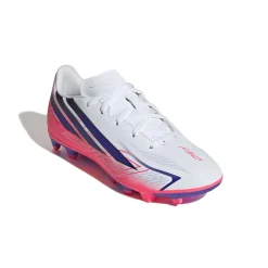 adidas F50 Hyperfast Club Gras / Kunstgras Voetbalschoenen (MG) Kids Wit Paars Roze