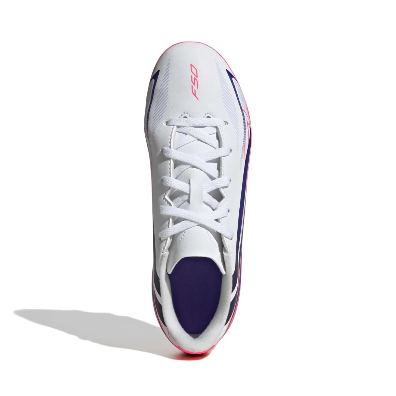 adidas F50 Hyperfast Club Gras / Kunstgras Voetbalschoenen (MG) Kids Wit Paars Roze
