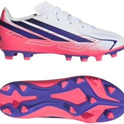 adidas F50 Hyperfast Club Gras / Kunstgras Voetbalschoenen (MG) Kids Wit Paars Roze